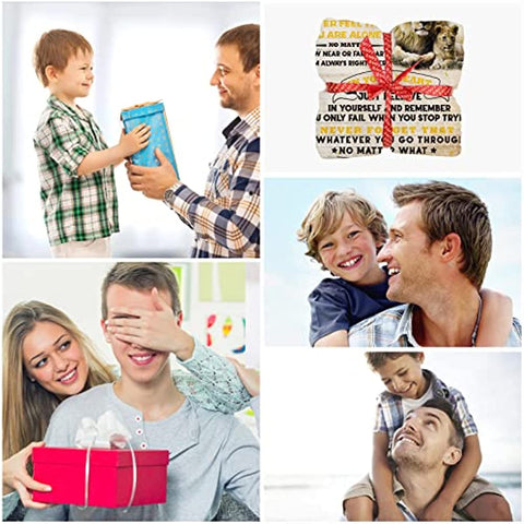 To My Son Blanket from Dad, for My Son Gifts from Dad, Son Blanket Gift Ideas for Birthday Graduation for Son Flannel Throw Blanket, Lion Blanket to My Son, 50x60 Inch
