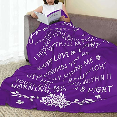 I Love You Grandma Gift Blanket Soft Throw Great Grandmother Gifts for Grandma Nana Gifts from Grandkids for Birthday Mothers Day Wrap Your Grandmother with Love and Inspirational Words