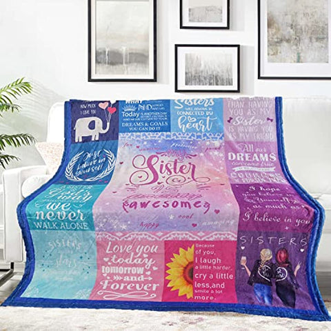 Sister Gifts Blanket Sister Birthday Gifts from Sister, Sister Gift from Sister, Gifts for Sister, Best Birthday Gifts for Sister Super Soft Throw Blankets 50"x60"