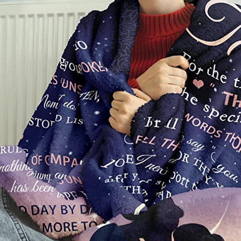 to My Mom Blanket from Daughter - Meaningful Gifts for Mom 60"x50", Fleece Throw Blankets Birthday Gifts for Women - Mom Gifts Ideas from Kids for Her Birthday, Mothers Day or Christmas
