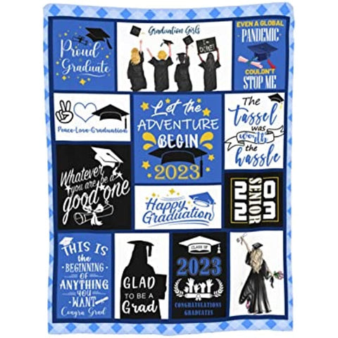 Graduation Gifts 2023, Graduation Blanket, Graduation Class of 2023 Graduation Decorations Throw Blanket for Daughter Niece Granddaughter Sister 60" x 50"inch