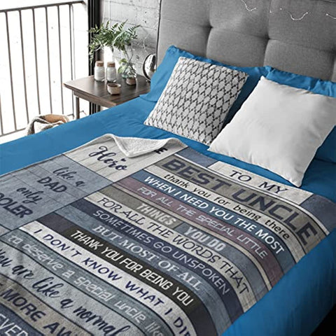 Best Uncle Gifts Blanket - Uncle Gifts from Niece - Funcle Gifts 60"x50" Blankets - Uncle Gifts from Nephew - Gifts for Uncles from Nieces - Gift for New Uncle - Uncle Birthday Gift Ideas