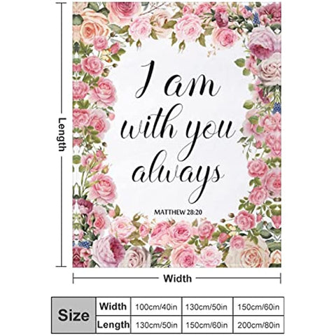 Christian Blanket Inspirational Thoughts Throw Blanket Bible Verse Prayers Get Well Soon Blankets Soft Lightweight Flannel Blanket 40"x50"