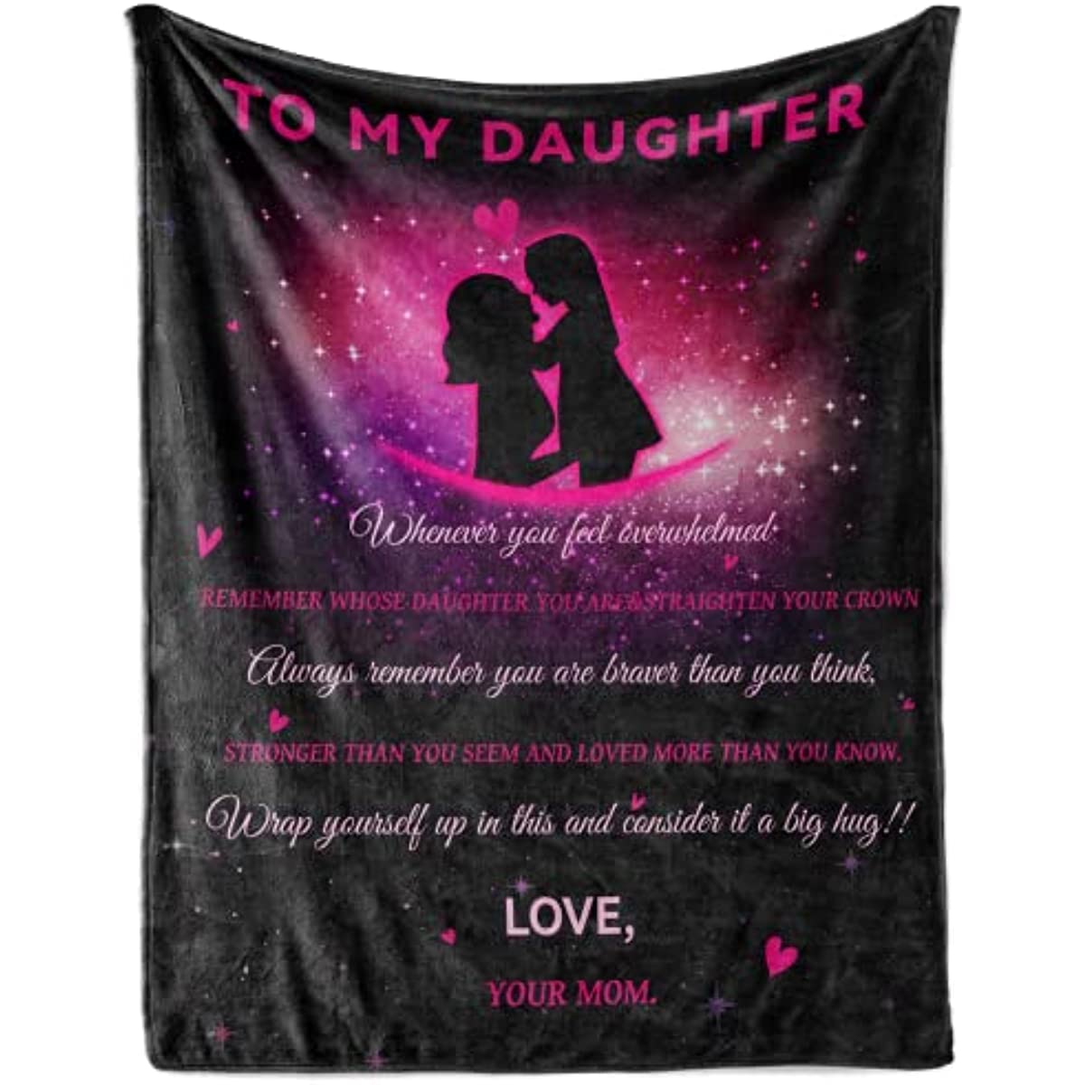 to My Daughter Blanket from Mom,Daughter Gifts-Birthday Gifts for Daughter,Mother to Daughter Gifts,Daughter Birthday Gifts Ideas-Mothers Day Birthday Anniversary Wedding Graduation Gifts