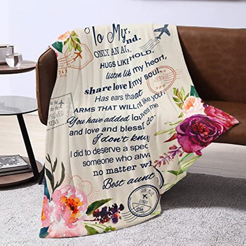 Aunt Gifts Blanket|Best Aunt Ever Gifts|Gifts for Aunt from Nephew, Niece| Aunt Gifts from Niece|Aunt Birthday Gift|Birthday Gifts Ideas for Aunt Blankets Throw 60"x50"