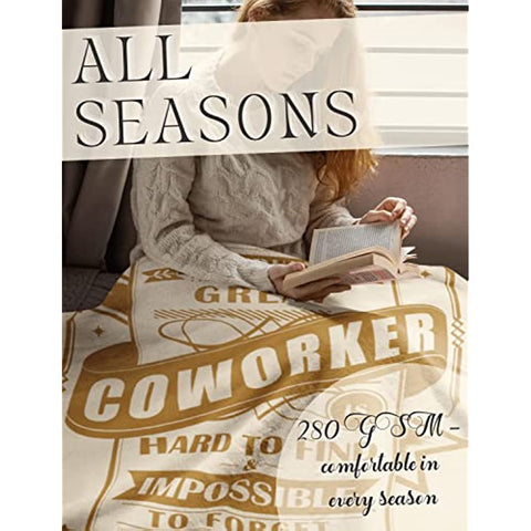 Coworker Employee Colleague Appreciation Gifts Flannel Fleece Blankets Throws, A Truly Great Coworker, Leaving Farewell New Job Presents for Men/Women/Boss (50"x 65") - Yellow