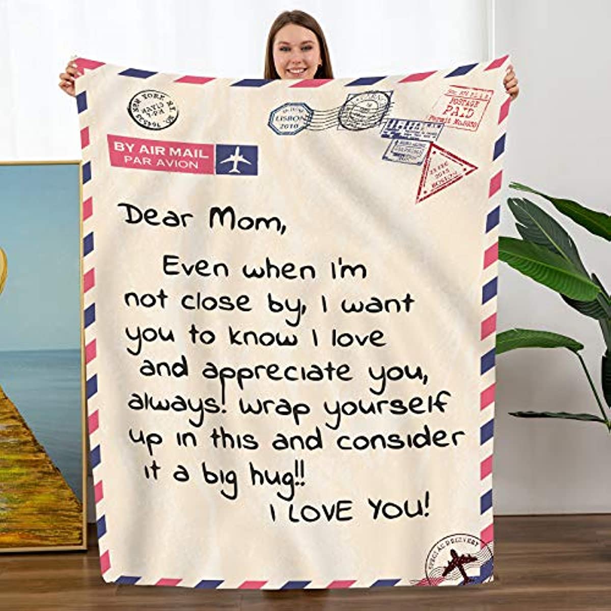 Gifts for Mom, Mothers Day Birthday Gifts for Mom, Blanket to My Mom Gift from Daughter Son, Mother's Day, Mom Blanket 56 x71