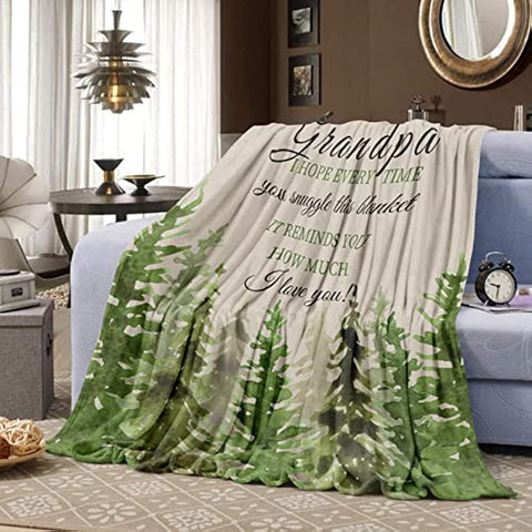 Grandpa Gifts Blanket 60’’x50’’, Great Gifts for Grandpa, Best Grandpa Gifts, Grandpa Gifts from Grandchildren, Grandpa Birthday Gift Blanket, to My Grandfather Gift from Granddaughter/Grandson