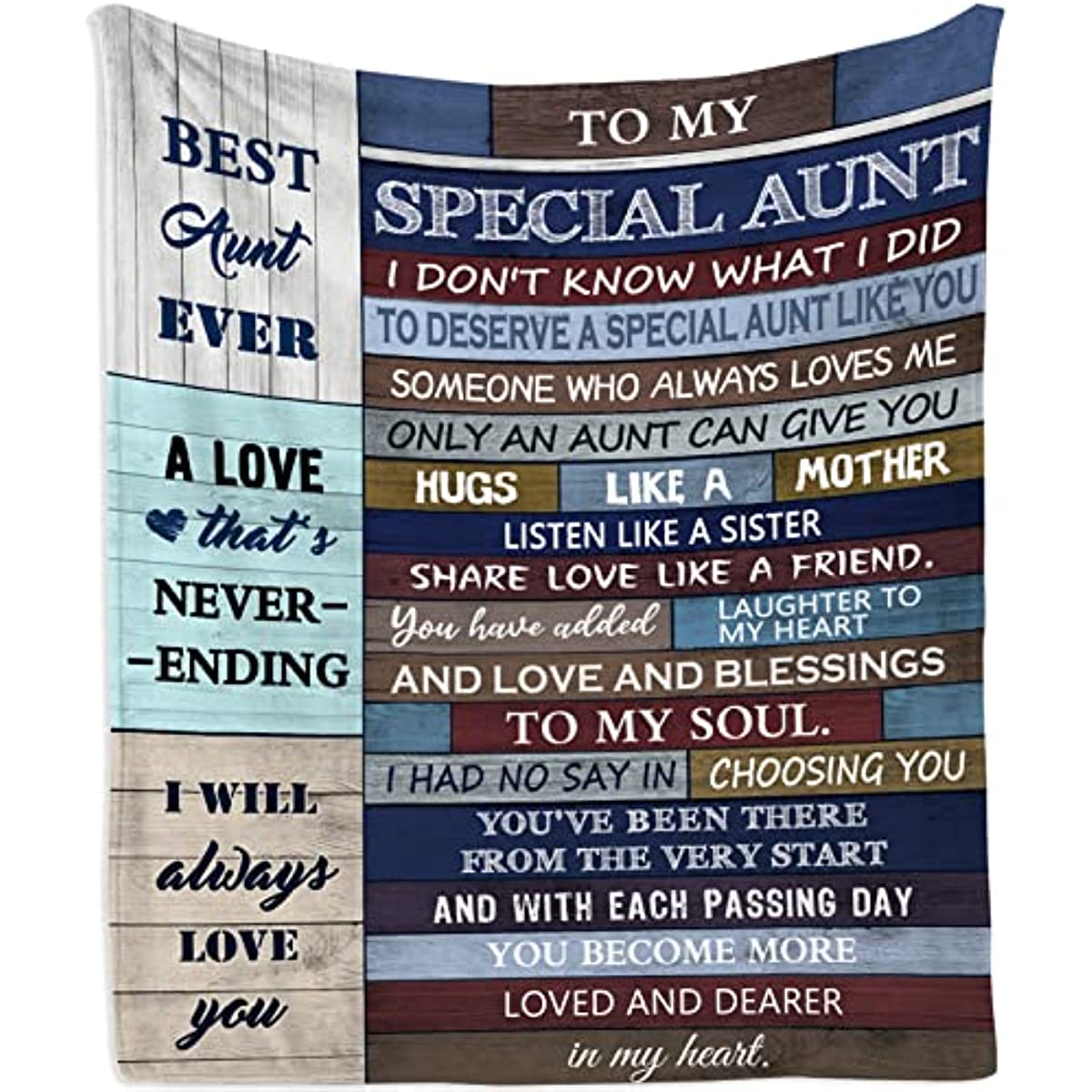 Aunt Gifts for Mothers Day, Aunt Gifts from Niece, Gifts for Aunt Blanket 60"x50", Best Aunt Ever Gifts, Gifts for Aunts from Niece/Nephew, Aunt Birthday Gift, Auntie Gifts from Niece/Nephew