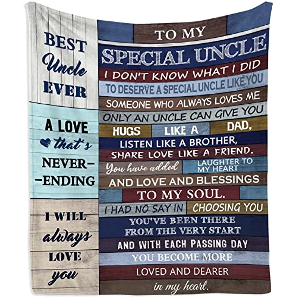 Uncle Gifts Blanket - Best Uncle Gifts - Gifts for Uncle - Uncle Gifts from Niece and Nephew - Uncle Birthday Gifts - Gifts for Uncles from Nieces - Best Uncle Ever Gift Ideas Blankets 60"x50"