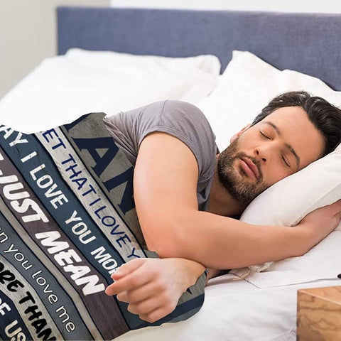 Gifts for Husband Boyfriend Blanket 60’’x50’’ Boyfriend Husband Birthday Gifts, i Love You Gifts for him, to My Husband Gift, Anniversary Christmas Wedding Romantic Valentines Gift for Husband
