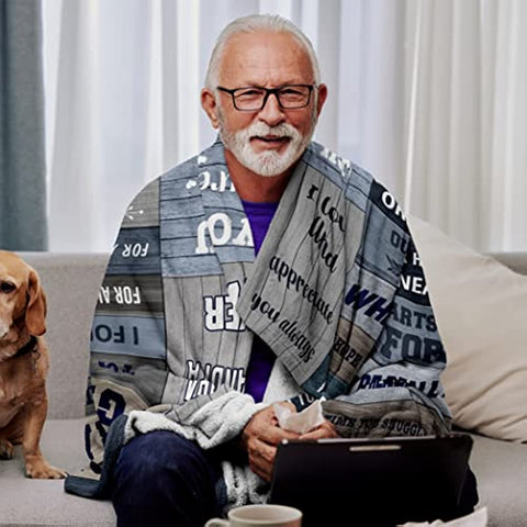 Grandpa Gifts Blanket 50"x60" - Gifts for Grandpa - Grandpa Birthday Gifts - Best Grandpa Gift Idea, Great Grandfather Gifts - Grandparents Day Gift Throw Blanket - Best Gifts for Grandparents
