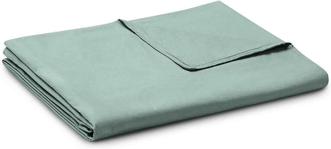 Cooling Bamboo & Cozy Velvet Dual-Sided Duvet for Weighted Blankets (80''x87'') - Blue Grey Print