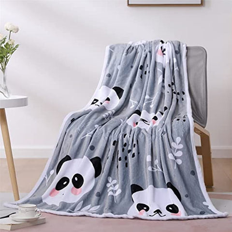 Panda Throw Blanket Cartoon Pandas Pattern Lightweight Flannel Throw Blanket for Bed Sofa Travel Kids Girls Boys Adults Gifts for Panda Lovers (Panda 8, (50" X 60")