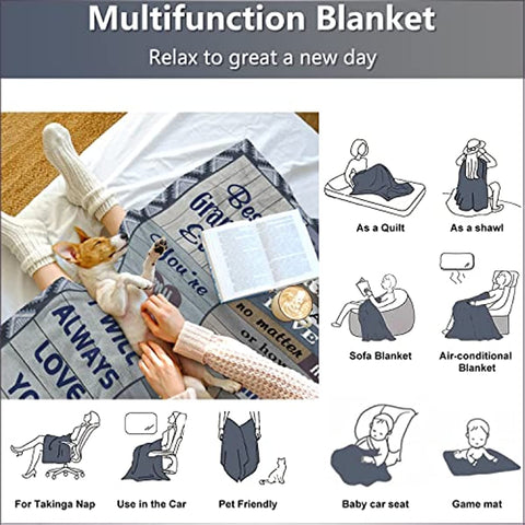 Grandpa Gifts Blanket, Gifts for Grandpa, Best Grandpa Gifts, Great Grandpa Birthday Gifts, Grandfather Gift, New Grandpa Gifts, Gifts for Grandpa from Granddaughter Throw Blanket 60"x50"