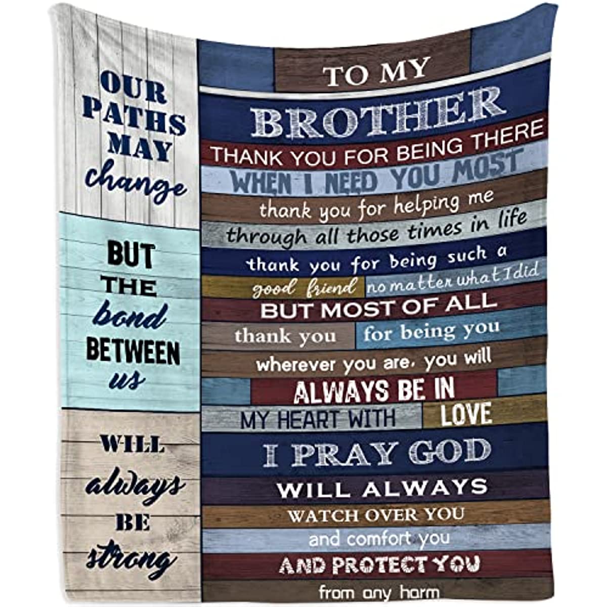 Gifts for Brother Blanket - Brother Gifts from Sister - Big Brother Gift - Brother Gifts - Gifts for Brother Adult - Brother Birthday Gift - Birthday Gifts for Brother Throw Blankets 60"x 50"