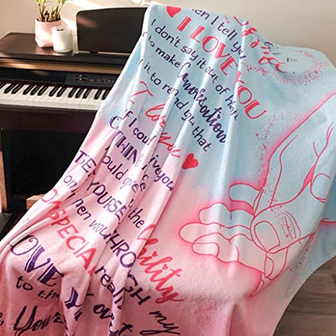 Gifts For Wife Blanket To My Wife Blanket From Husband Valentine's Mother's Day Wedding Anniversary Christmas Romantic Gifts for Her Wife Birthday Gift Ideas Presents for Her Wife Blanket 55"x70"