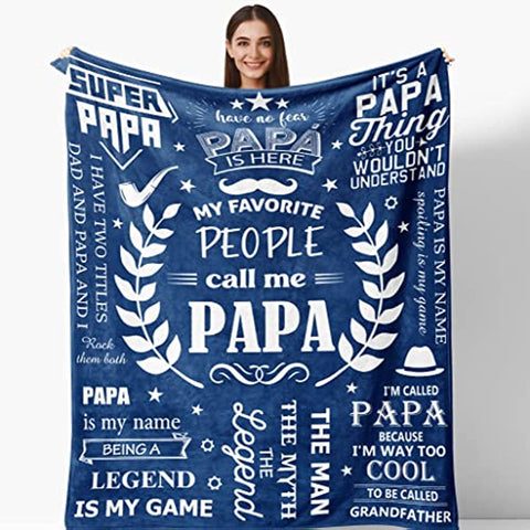 Grandpa Gifts, Gifts for Grandpa, Papa Gifts, Best Grandpa Gifts, Grandfather Gift, Unique Gifts for Grandpa, Grandpa Birthday Gifts, Papa Gift Ideas, Grandfather Gifts Papa Blanket 50"X60"