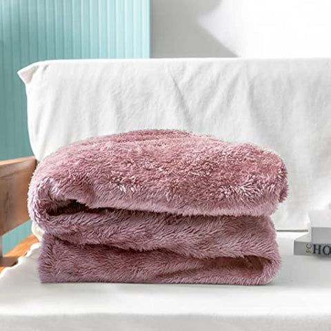 Plush Extra Large Fleece Throw Blanket for Couch,Bed and Sofa (50x70 inches, Dusty Pink) Soft, Warm, Lightweight
