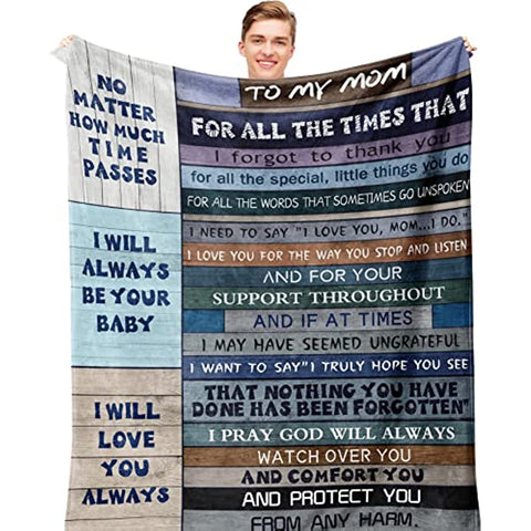 Mothers Day for mom, Birthday Gifts for Mom from Son, Mom Gifts from Daughter, Mama Gifts, Best mom Ever Gifts idea Mother's Day, Valentine's Day, Christmas Flannel Blanket 60x50in