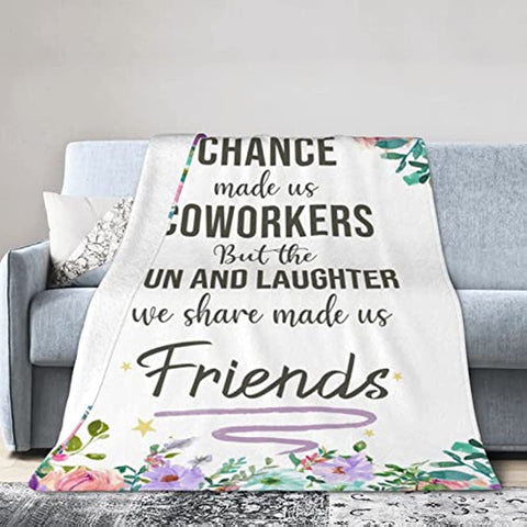 Retirement Gifts for Women Farewell Gifts for Coworkers Blanket Throws Blankets Gifts for Colleague Retired Holiday Birthday 50x60 in