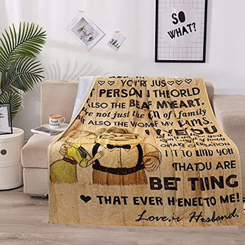 Anniversary Birthday Gift for Her Wife Gifts from Husband Romantic I Love You Weeding Gift for Women to My Wife Super Soft Flannel Throw Blankets for Christmas Valentines Mothers Day