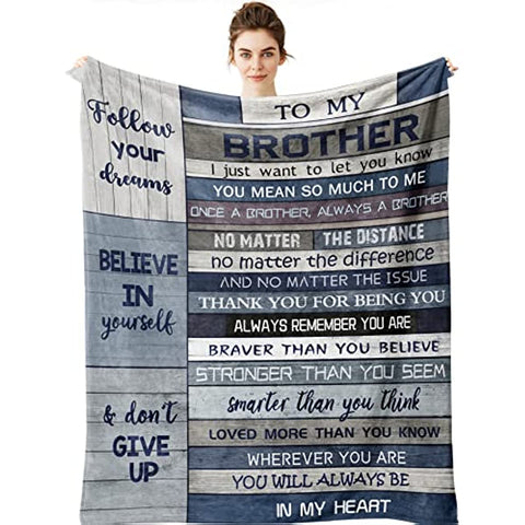 Big Brother Gift - Gifts for Brother 60" x 50" Blanket - Funny Brother Gifts from Sister - Brother Gifts - Gifts for Older Brother - Birthday Gifts for Brother - Christmas Graduation Gift Ideas