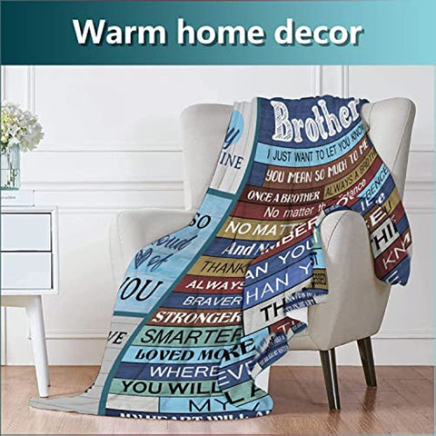 Brother Gifts from Sister, Gifts for Brother Blanket, to My Brother Blanket Birthday Gifts for Brother Adult, Brother Birthday Gifts from Sister, Big Brother Gifts for Anniversary Valentine(60"x50")
