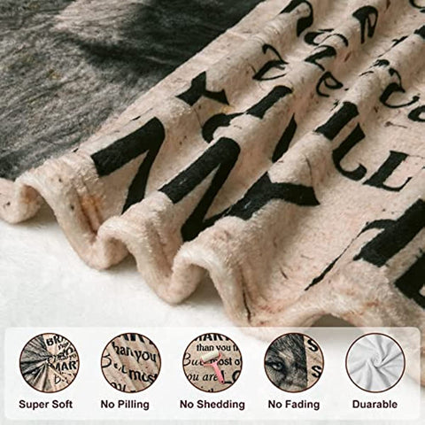 Gifts for Brother Blanket, Brother Gift from Sister - Brother Gifts - Brother Birthday Gift - Birthday Gifts for Men - Soft Flannel Throw Blankets for Bed Sofa Couch Travel Beach (Wolf, 50x60 in)