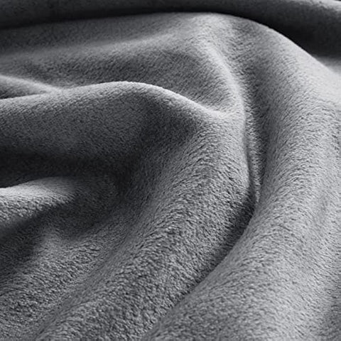 Fleece Blanket Throw Grey 50" x 60" - 300GSM Super Soft Lightweight Microfiber Flannel Blankets for Travel Camping Chair and Sofa, Fuzzy Blanket for Kids, Cozy Luxury Plush Bed Blankets, Gray