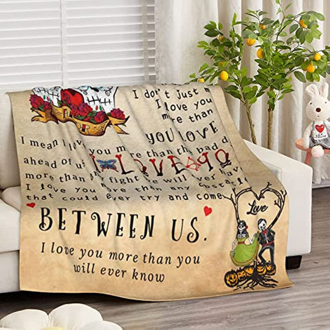 to My Wife Blanket from Husband, Gifts for Wife Wedding Anniversary Romantic Gifts for Her, Hallowen Christmas Valentines Birthday Gifts for Wife, Wife Blanket 50"x60"