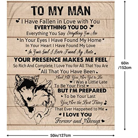 Gifts for Him, I Love You Gifts for Him Blanket 60"x50", Romantic Gifts for Him, Birthday Gifts for Him, Love Gifts for Him, Husband Boyfriend Gifts Ideas for Anniversary Christmas Valentine's Day