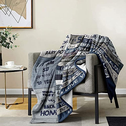 Son Gifts Blanket - Son Blanket from Mom Dad - Gifts for Son Blanket - Birthday Gifts for Son Throw Blankets 60"x 50" - Gifts for Grown Son - Son Gifts from Mother Father - Graduation Gift Ideas