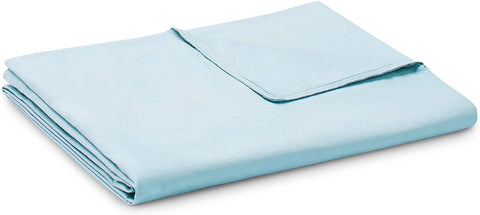 Cooling Bamboo & Cozy Velvet Dual-Sided Duvet for Weighted Blankets (80''x87'') - Blue Grey Print