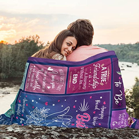 Gifts for Women, BFF Gifts for Best Friends Women, Bestie Gifts Blanket 60"x50", Bestie Birthday Gifts for Women, Sister Long Distance Friendship Gift for Christmas, To My Bestie Throw Blankets