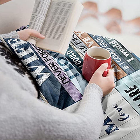 To My Wife Ultra-Soft Micro Fleece You are My Life Blanket Microfiber Valentine's Day Blanket Luxury Blanket for Bedding Sofa and Travel (80inchx60inch)