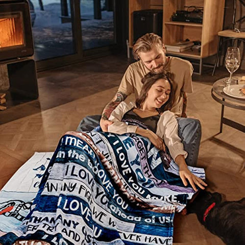 Anniversary Valentines Gifts for Husband Boyfriend Dad, You are My Life Wedding Christmas Blankets Gifts to My Man Fleece Blankets Soft Bedding Sofa