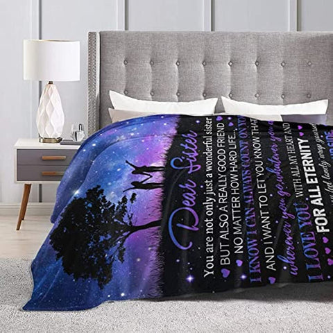 Sisters Gifts from Sister Mothers Day Birthday Gifts for Sister Throw Blanket Sister in Law Gifts Ideas Warm Lightweight Blanket for Bedding Sofa