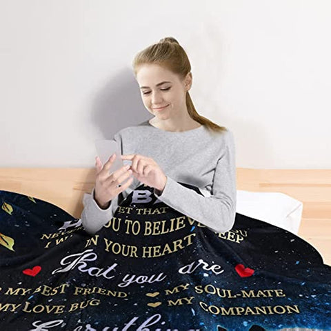 To My Husband Blanket Anniversary Birthday Gifts for Husband from Wife Best Gifts for Husband I Love You Blanket Ultra-Soft Micro Light Weight Warm Bed Plush Throw Blanket (to My Husband, 60"x80")