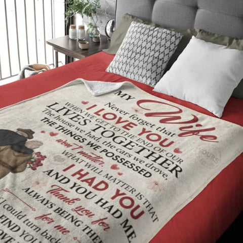 Gifts for Wife from Husband Wife Gifts from Husband - Wedding Anniversary, Birthday Gifts for Wife, for Wife - Romantic Gifts for Her, Presents for Wife - to My Wife Blanket