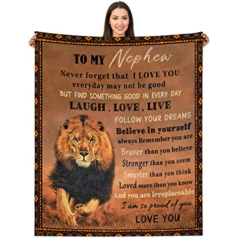 Nephew Blanket, Nephew Gifts from Auntie, Gifts for Nephew, Valentine's Day Gifts for Nephew 50"×60"