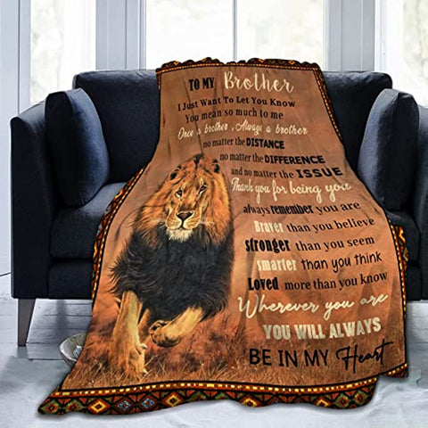 To Brother Throw Blanket Brother Gifts Birthday Christmas for Travel Sofa Couch Bed 50"x60"