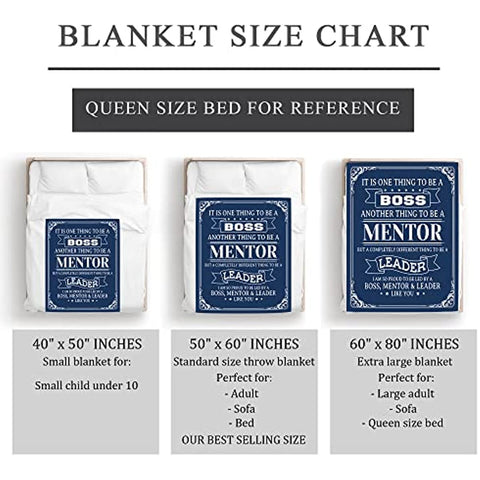 Best Boss Gifts for Men/Women - Boss Lady Gifts - Mentor Gifts - Boss Day Gifts - Gift for Female/Male boss - Boss Christmas/Birthday Gifts Ideas - Boss/Leader Appreciation Gift Blanket 50" x 60"