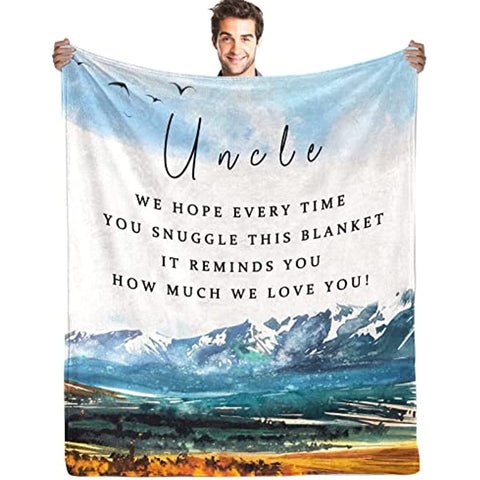 To My Uncle Blankets from Niece Birthday Gifts for Uncle from Nephew Blankets and Throws Ultra Soft Quilt Flannel Fleece Bed Blankets 50" 60"