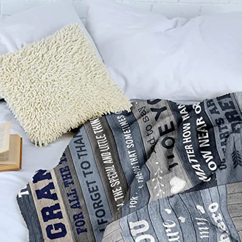 Grandpa Gifts Blanket 50"x60" - Gifts for Grandpa - Grandpa Birthday Gifts - Best Grandpa Gift Idea, Great Grandfather Gifts - Grandparents Day Gift Throw Blanket - Best Gifts for Grandparents