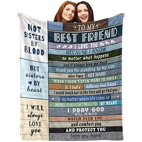 Best Friends Blankets for Women - Gifts for Best Friends - Bestie Gifts for Women - to My Best Friend Blanket - Friendship Blanket Gifts for Women - Best Friends Birthday Gifts Throw Blanket 60"x 50"