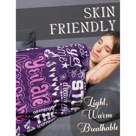 Coworker Leaving Gifts for Women Flannel Blankets Throws, Going Away Gift for Coworker, Leaving Farewell New Job Presents (50"x 65") - Purple - Best Coworker Ever