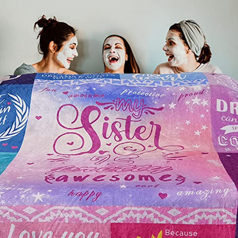 Sister Gifts Blanket Sister Birthday Gifts from Sister, Sister Gift from Sister, Gifts for Sister, Best Birthday Gifts for Sister Super Soft Throw Blankets 50"x60"