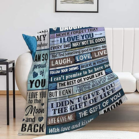 Daughter Gift from Mom Gifts for Daughters from Mothers Birthday Gifts for Daughter Adult Flannel Blanket for Anniversary Birthday to My Daughter Blanket 50x60in