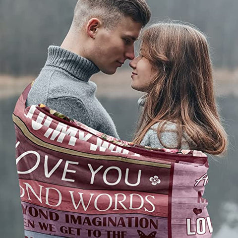Gifts for Wife - Gift for Wife from Husband - Best Wife Gifts - Wife Birthday Gift Ideas - Mother's Day for Wife - Romantic Wedding Anniversary Blanket Gifts for Wife 50" x 60"